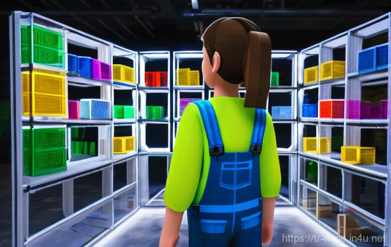 마인크래프트 크리에이티브 모드 최적화 - **Prompt:** A skilled male Minecraft builder, mid-20s, with short brown hair and wearing a comfortab...