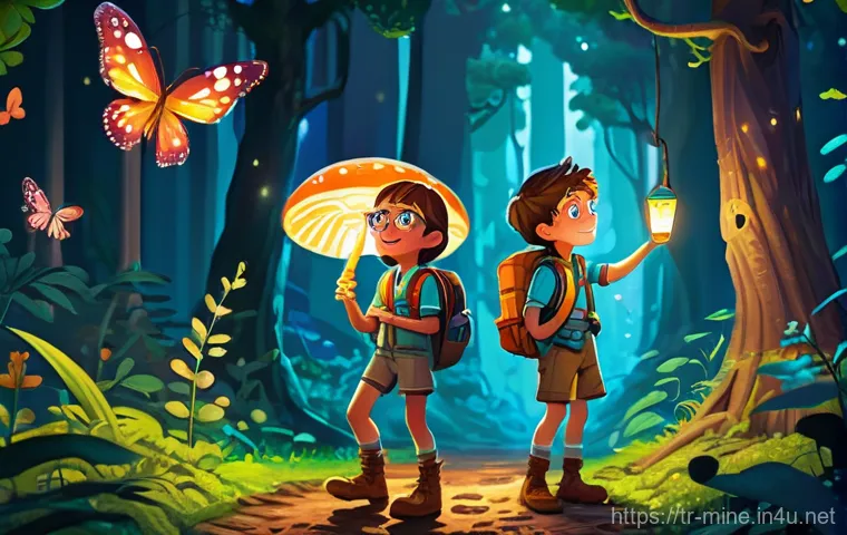 마인크래프트 클랜 운영 팁 - **Prompt 1: "Enchanted Pixel Forest Expedition"** A vibrant, whimsical scene depicting a group o...