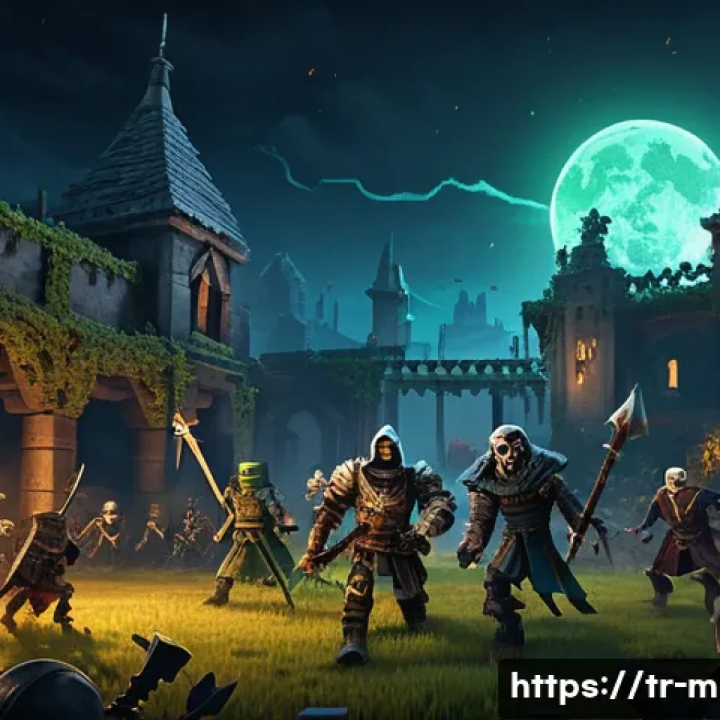 마인크래프트 몹 이벤트 플래닝 - A group of fully clothed Minecraft players, consisting of a diverse team of characters (e.g., warrio...