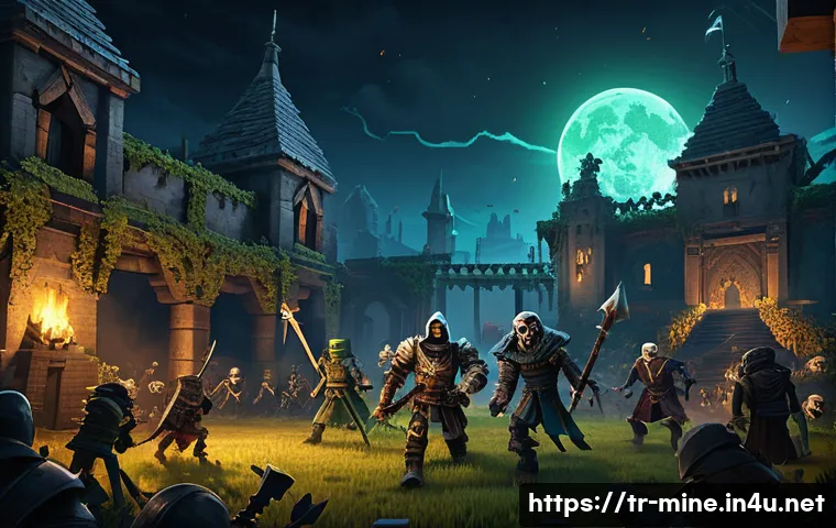 마인크래프트 몹 이벤트 플래닝 - A group of fully clothed Minecraft players, consisting of a diverse team of characters (e.g., warrio...