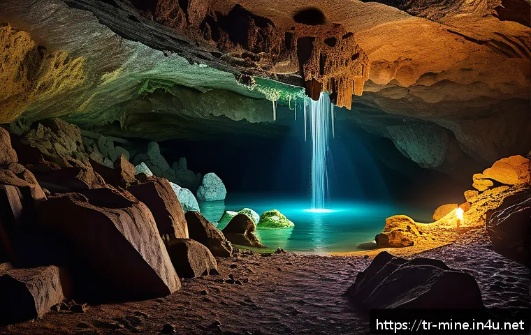 마인크래프트 동굴 업데이트 정보 - A vast underground cave system featuring enormous chambers filled with intricate dripstone formation...